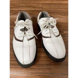 Footjoy Womens 98315 White‎ Lace Up Low Top Round Toe Golf Shoes Size 8.5